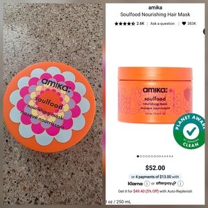 Amika Soulfood Hair Mask in Bright Orange